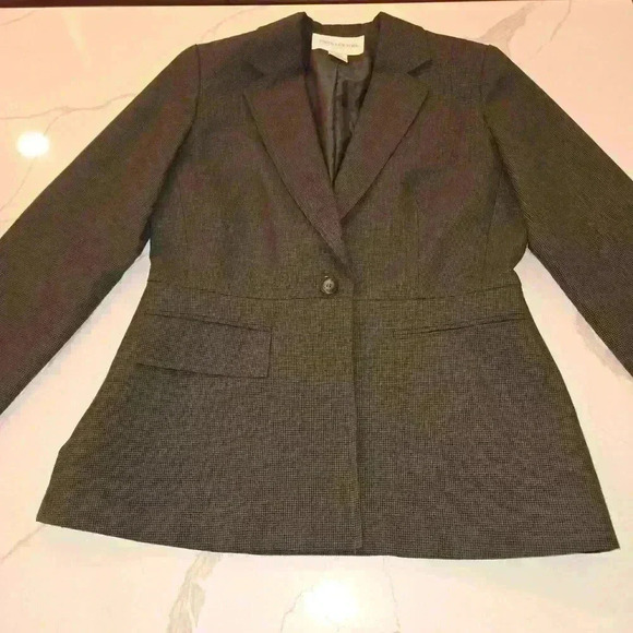 Jones New York Womens Two Piece Suit Set Blazer Skirt Midi Gray Size 8 - Picture 15 of 15